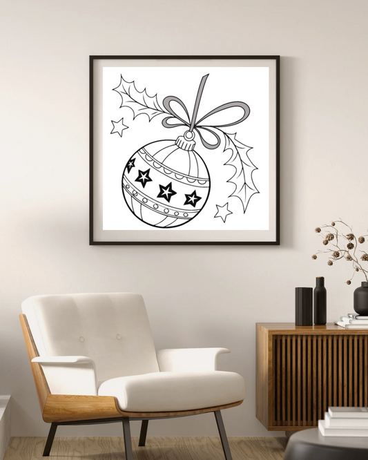 Un cadre élégant avec déco de Noël scintillante pour célébrer les festivités hivernales