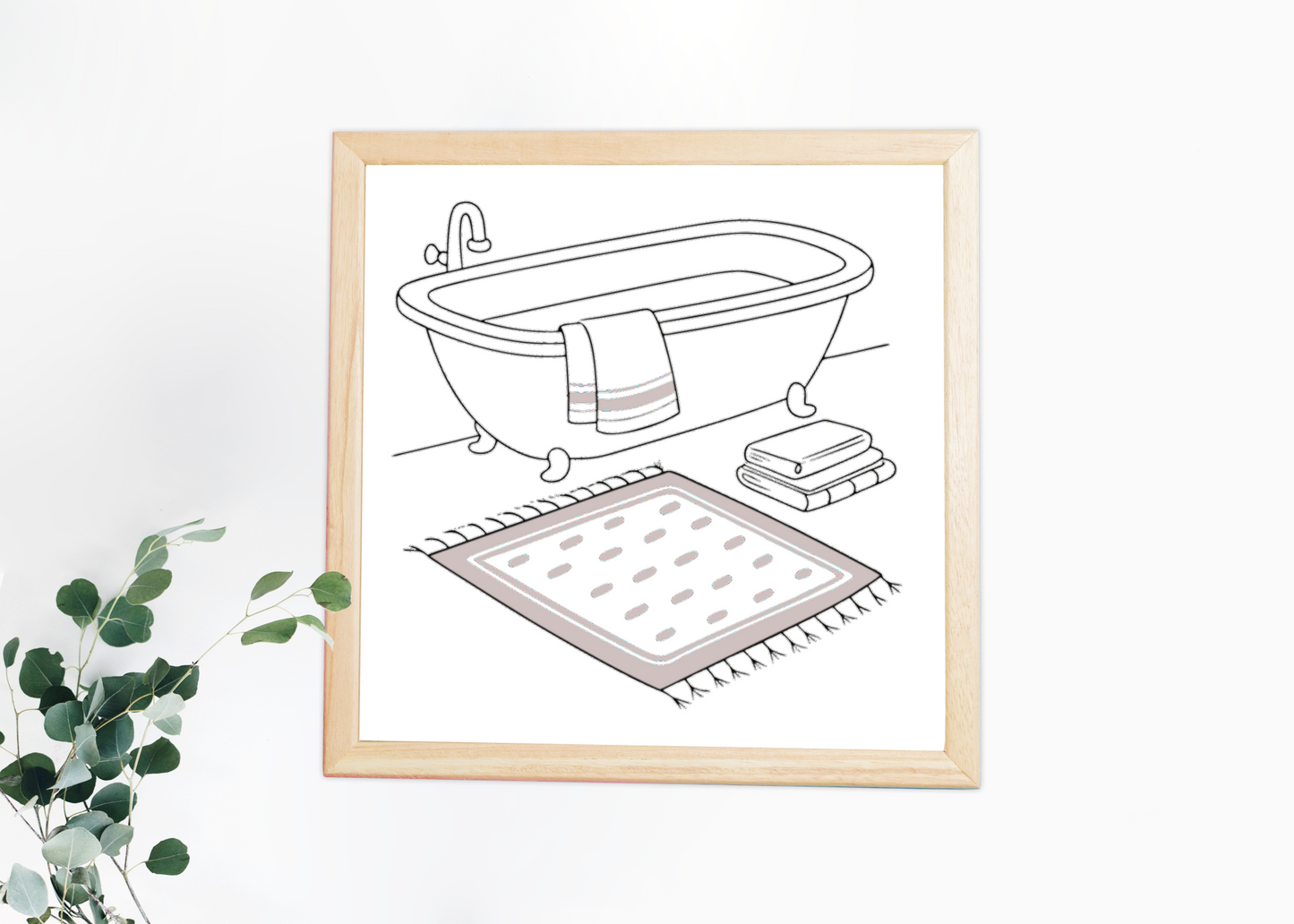 Cadre décoratif minimaliste montrant un motif numérique pour un moment de détente