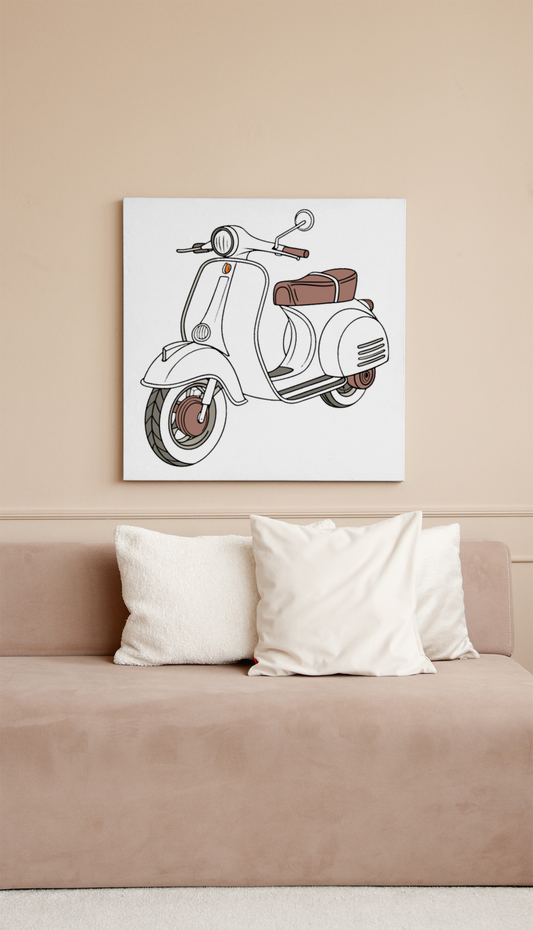 Zundapp Bella encadré, idéal pour décoration murale vintage.