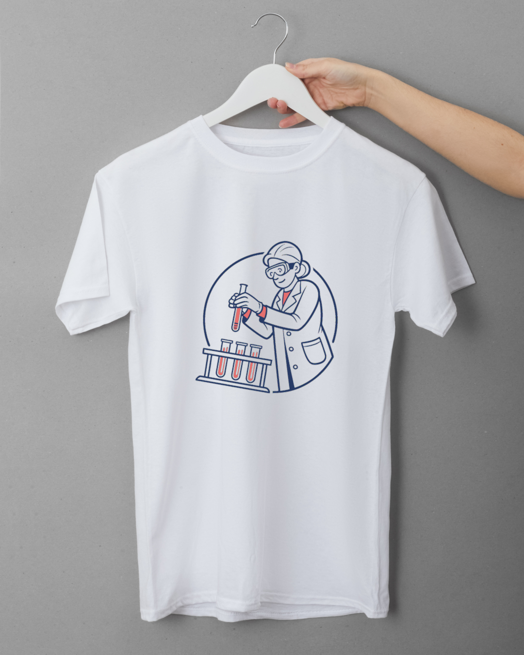 Scientifique Concentré | Style Retro SVG | Thème Expérimentation