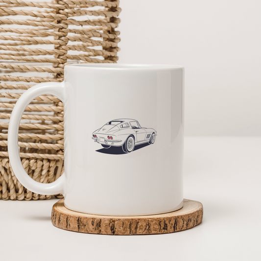 Corvette Classique en Mouvement | Style Retro-SVG | Thème Vintage