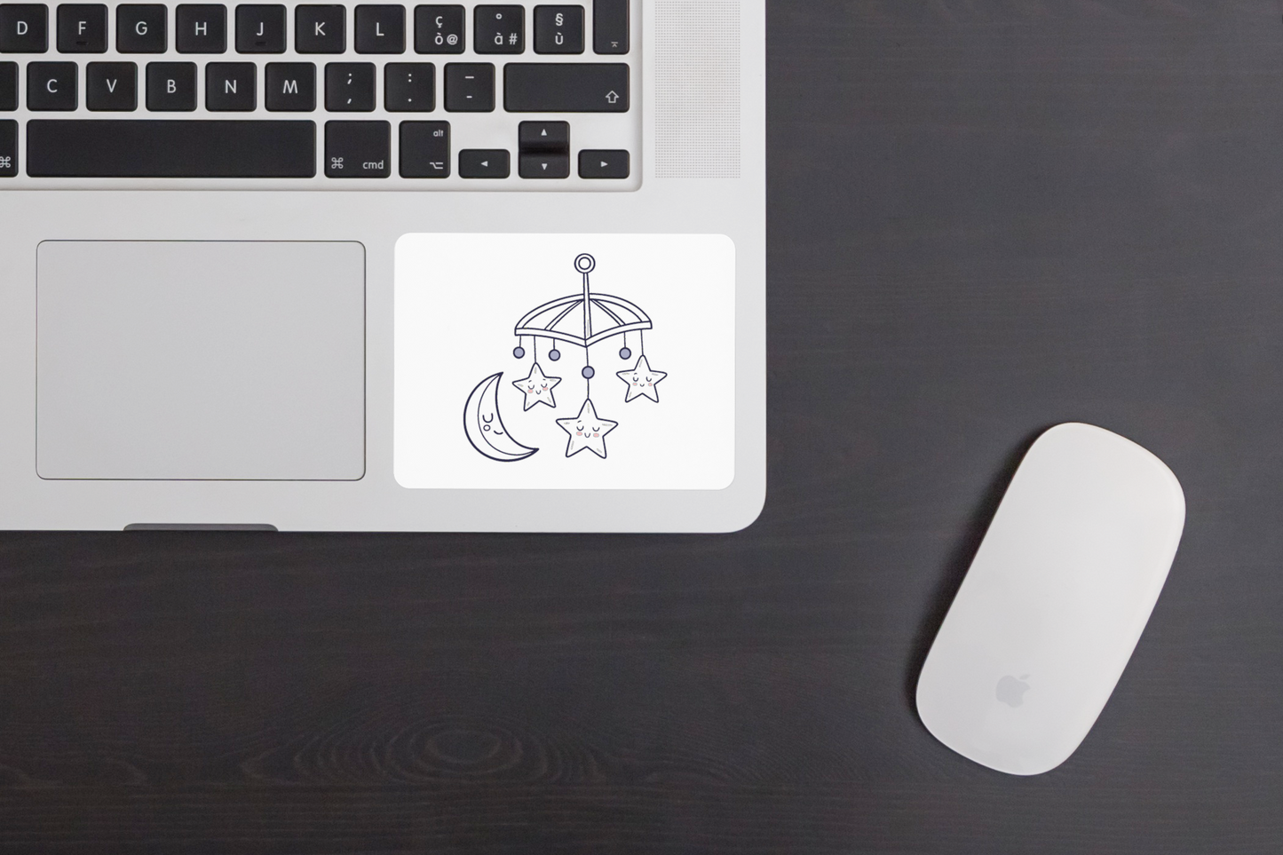 Sticker kawaii de mobile, idéal pour personnalisation
