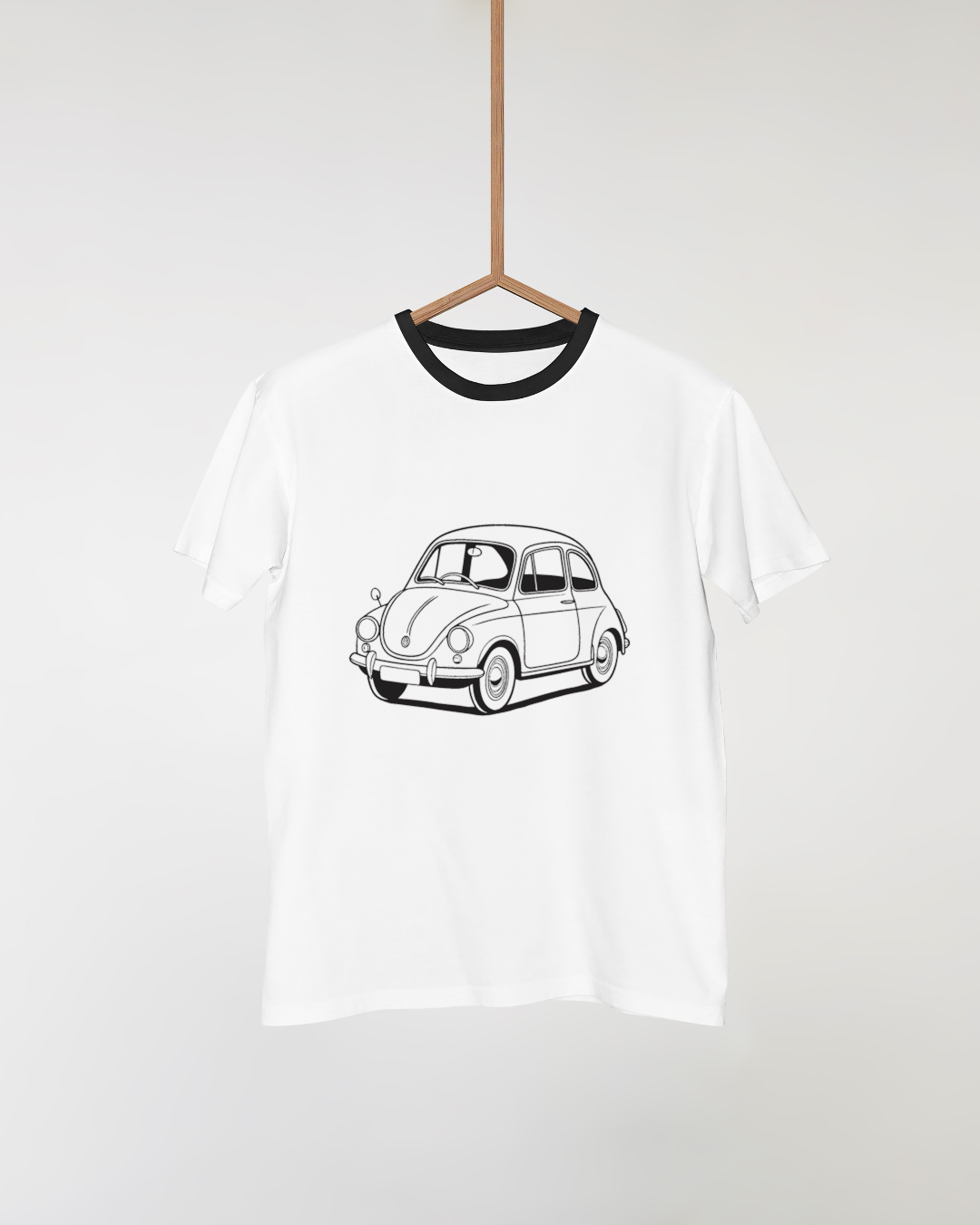 T-shirt avec motif de voiture vintage pour les passionnés de rétro.