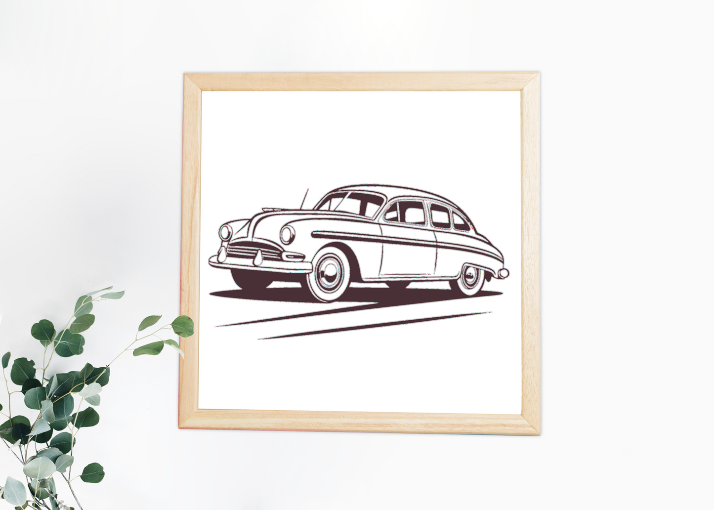 Hudson Hornet en Vision Classique | SVG Retro | Thème Vintage
