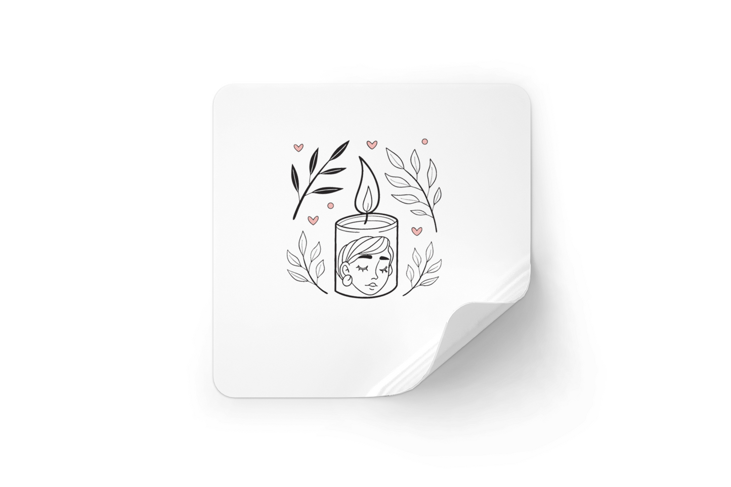 Sticker au design élégant avec visage apaisé emblématique pour décor intérieur
