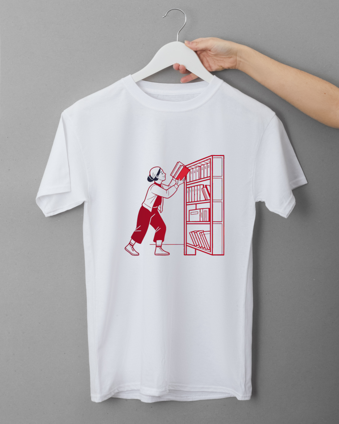 Bibliothécaire en Action | Style Vintage Rouge | Organisation Zen
