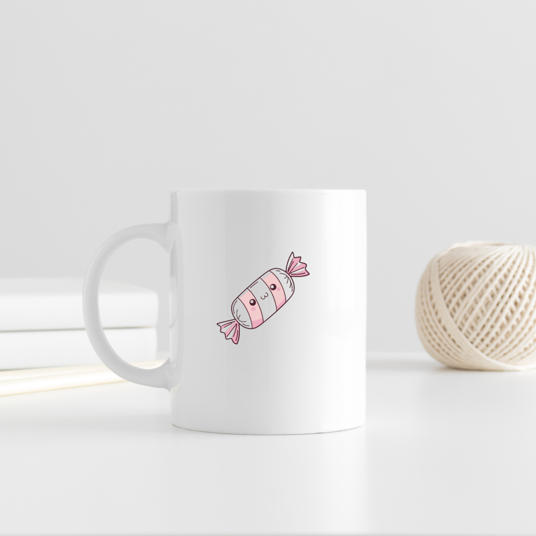 Mug personnalisé bonbon kawaii, idéal pour un cadeau
