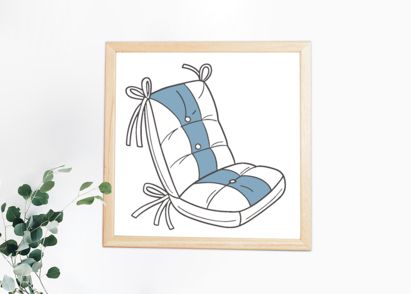 Cadre au style pastel avec décoration numérique sur fond relaxant