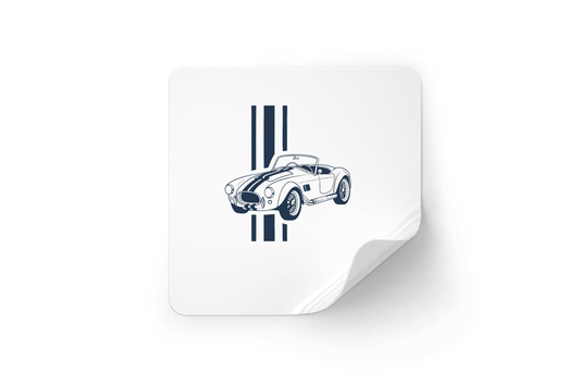 Sticker illustrant une voiture classique pour personnalisation DIY.