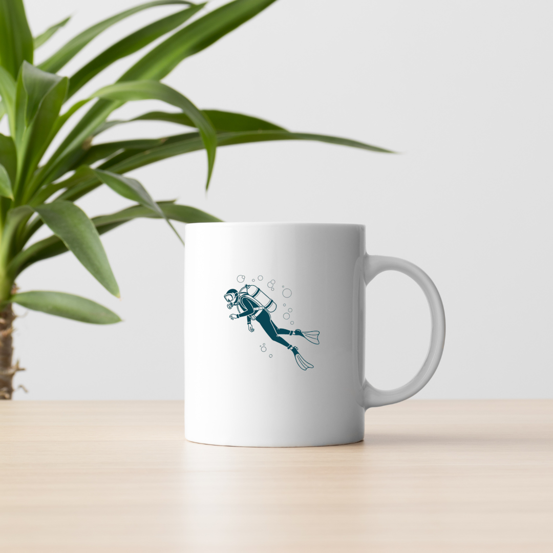 Plongeur en Exploration | SVG Minimaliste | Aventure Sous-Marine