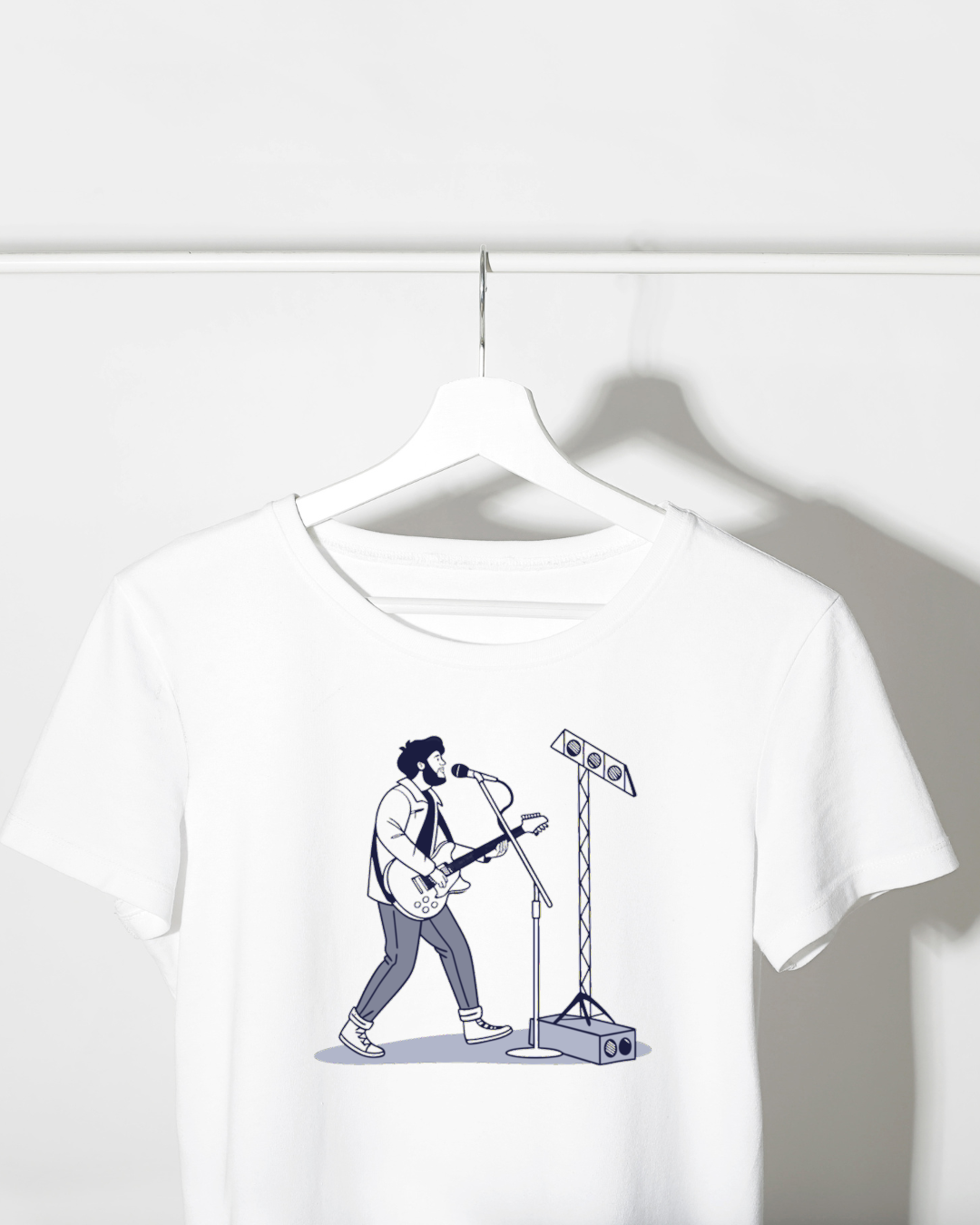 Chanteur passionné | Style épuré SVG | Ambiance concert