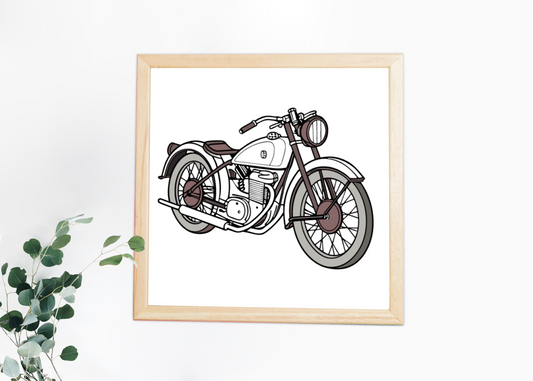 Illustration vectorielle de la moto Rudge Ulster, style vintage.