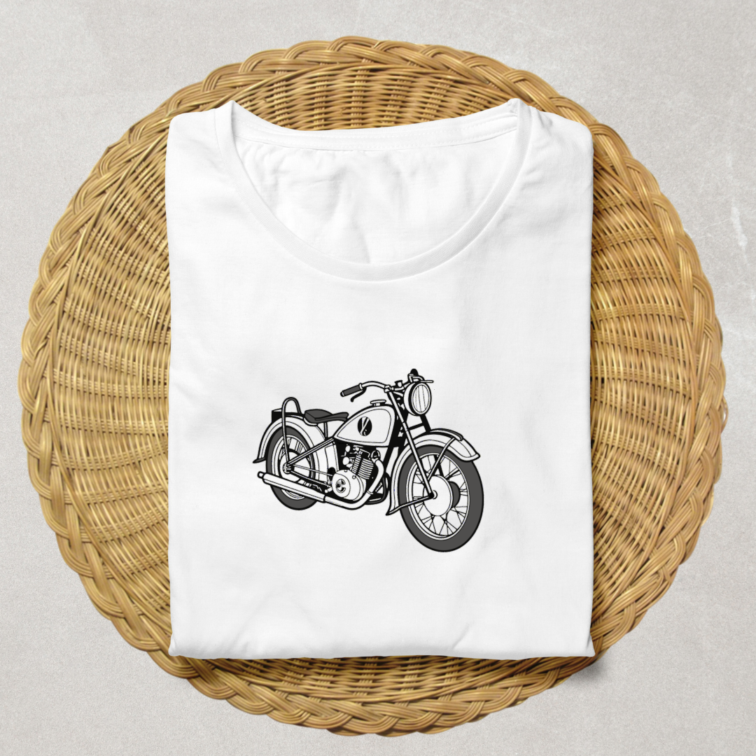 Design de la moto Zundapp KS600 sur un t-shirt pour un look vintage élégant (visuel 2)