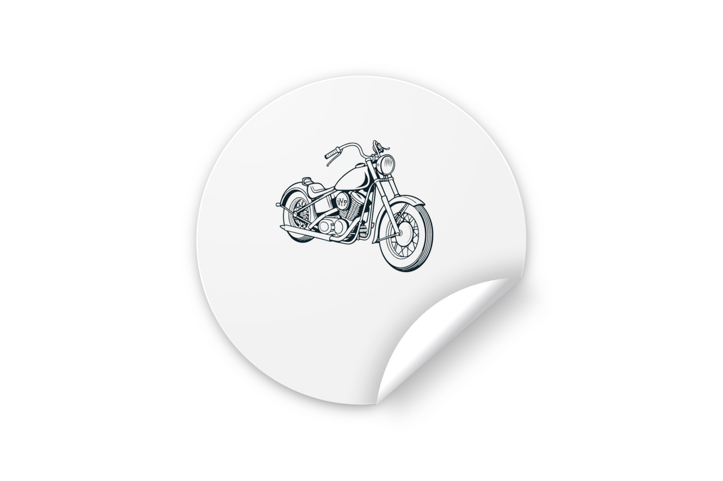 Sticker intemporel de Harley Panhead pour projets créatifs.