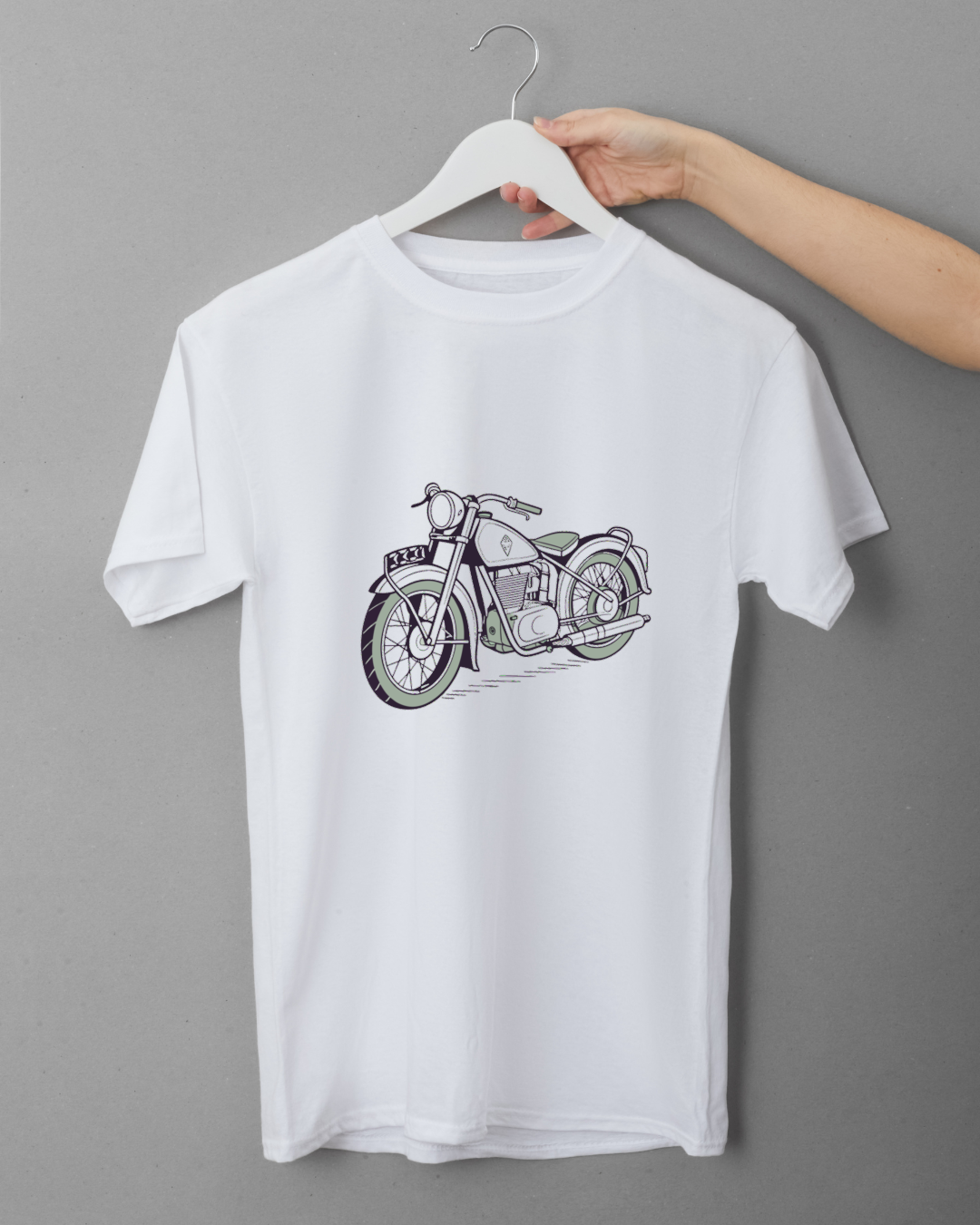 T-shirt avec illustration Royal Enfield Bullet 1931, style vintage.