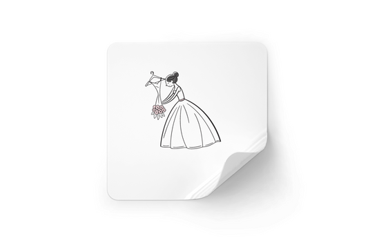 Sticker mariée classique idéal pour DIY