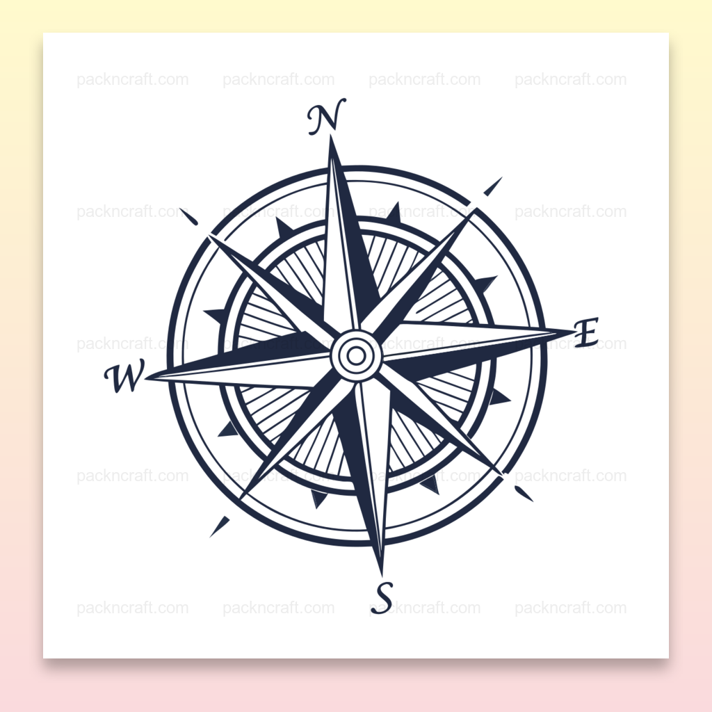 Rose des vents élégante en SVG pour projets DIY et décoration