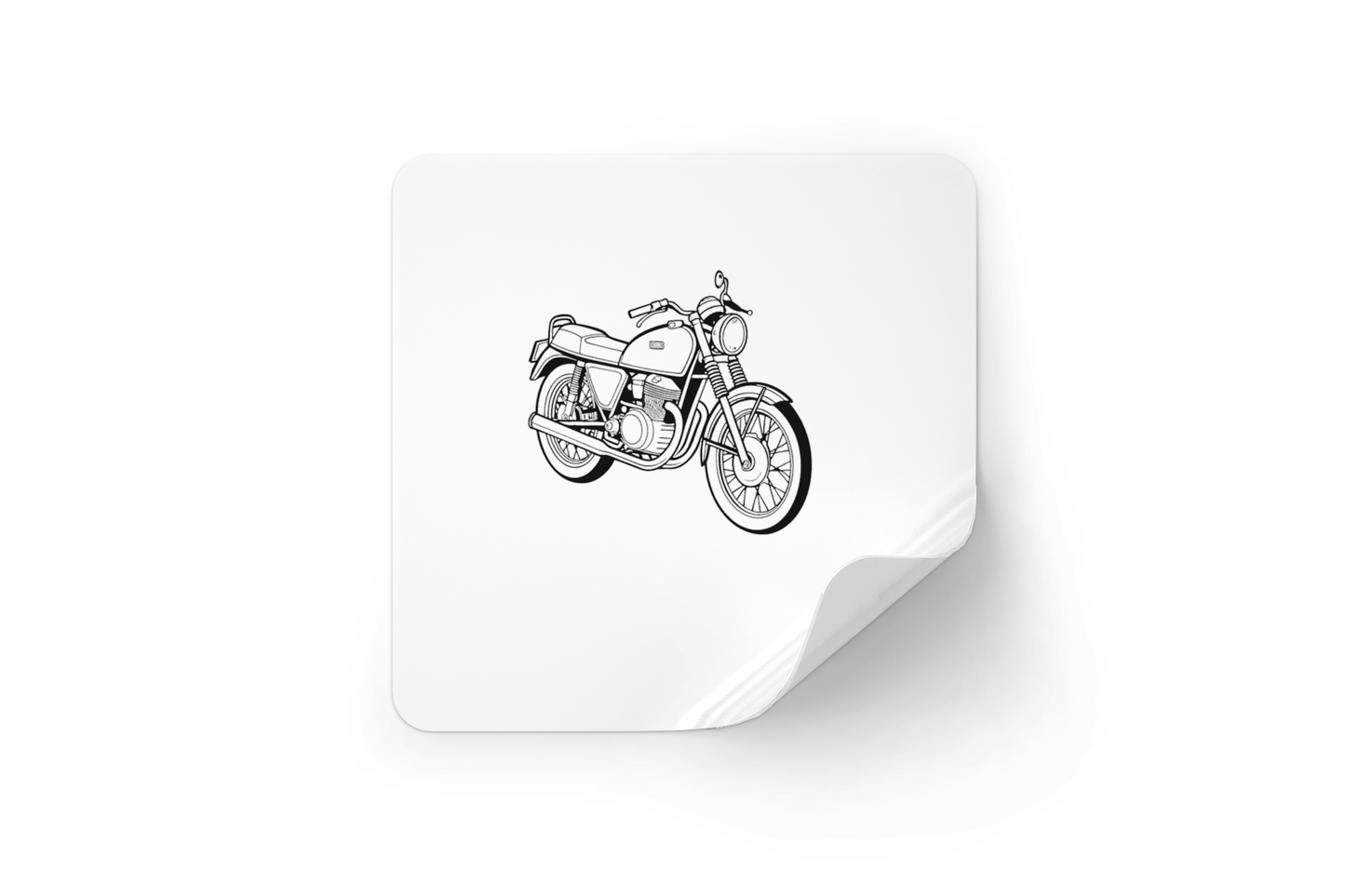 Design de sticker Kawasaki H1 Mach3, idéal pour fans de moto classique.