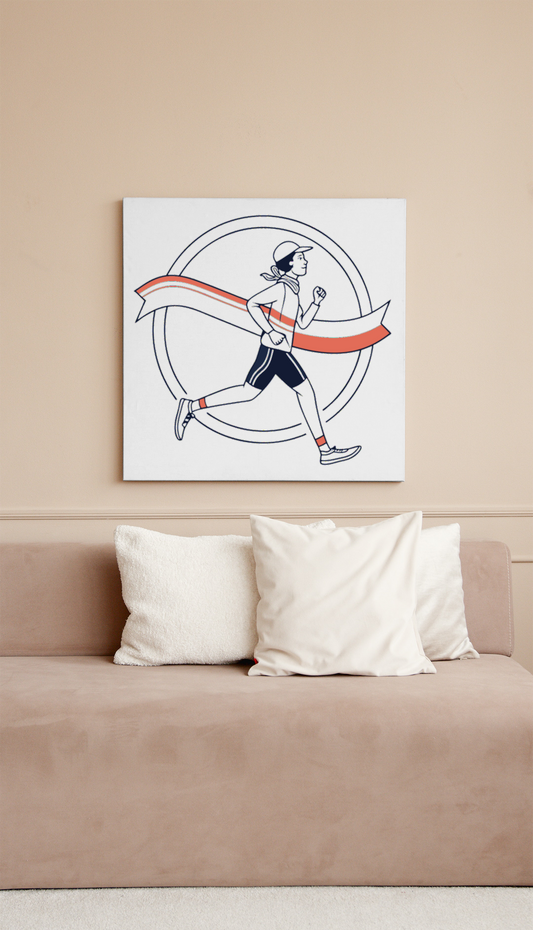 Mockup cadre joggeuse courant avec style épuré pour décoration motivation cadre