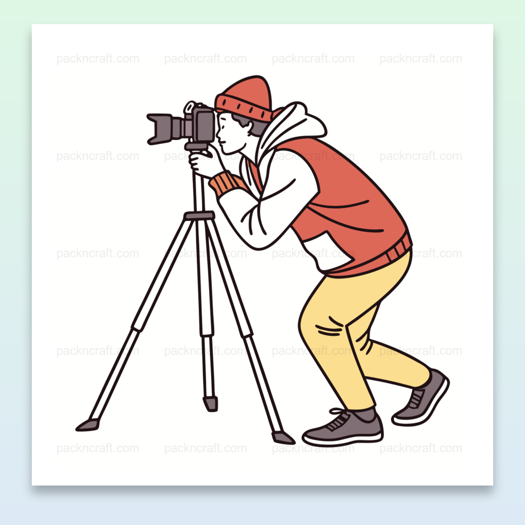 Photographe concentré | Style rétro | Photographie extérieure