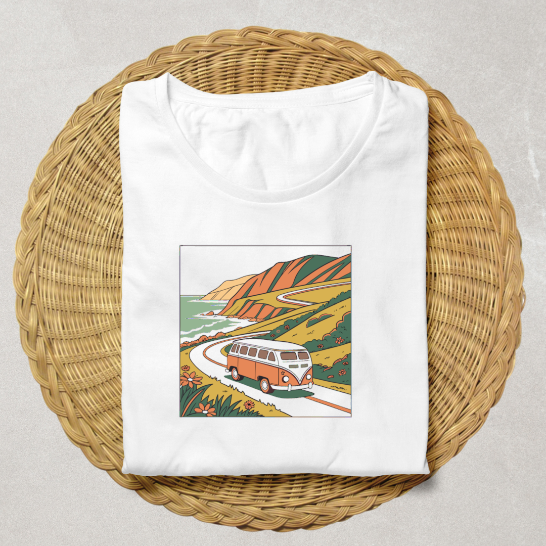 Design pour t-shirt : Combi Volkswagen rétro.