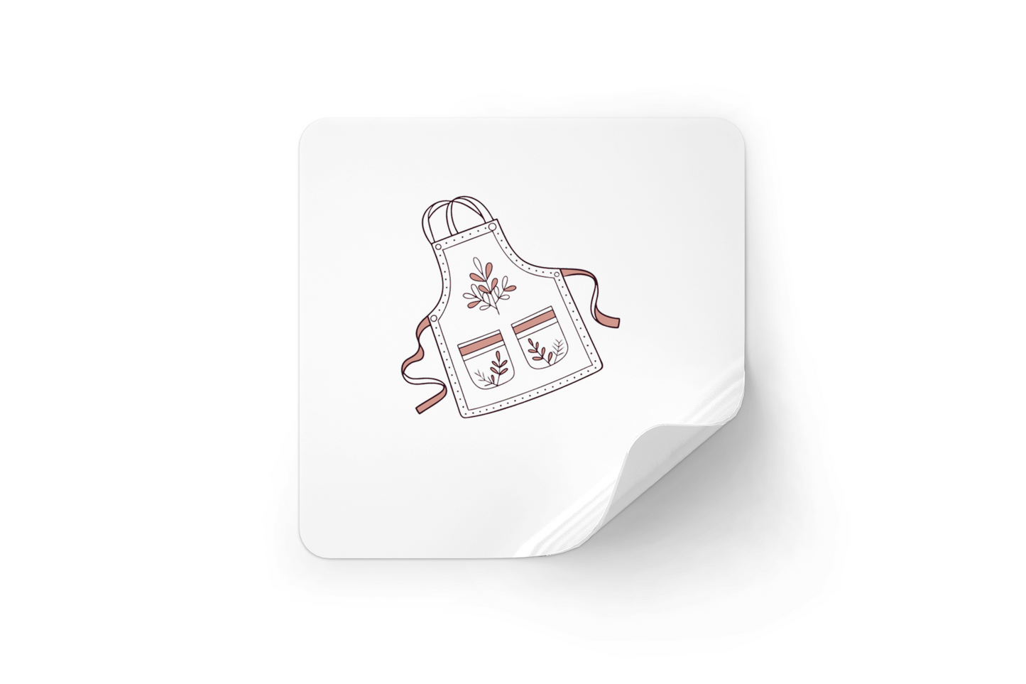 Sticker chic à motif botanique pastel, parfait pour sublimer vos accessoires de cuisine