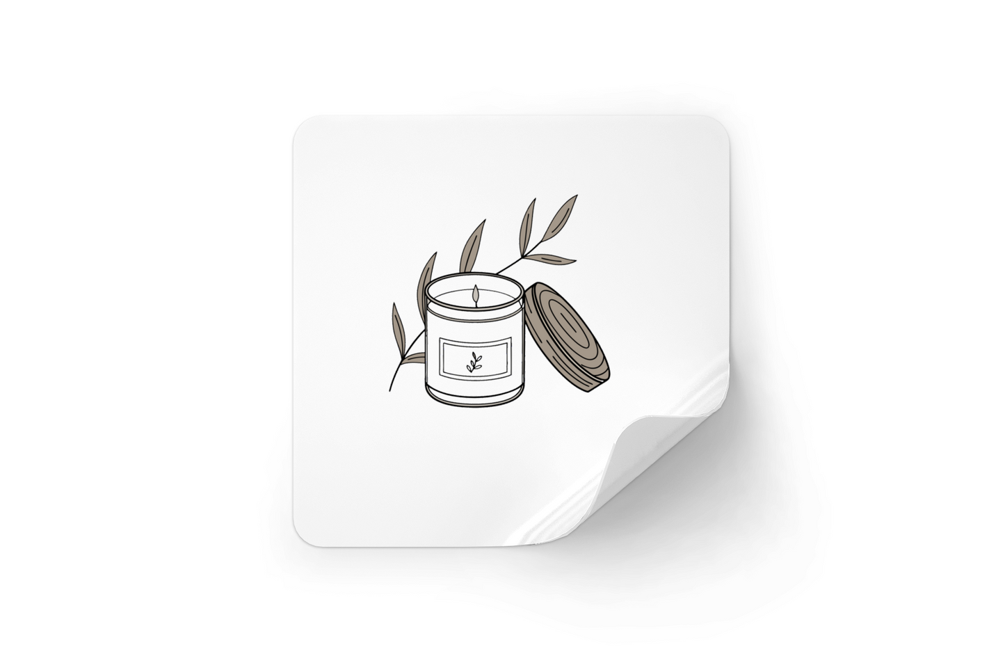 Sticker avec icône minimaliste ajoutant une touche de nature et de sérénité