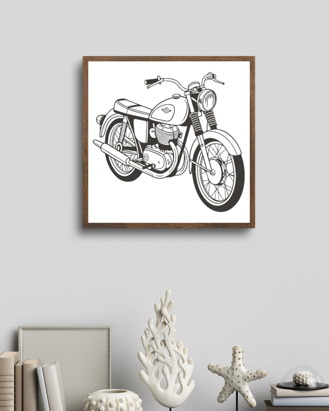 Cadre Triumph Bonneville, ajout élégant à la déco.