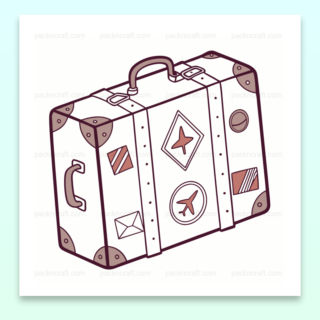 Illustration vectorielle de valise d'aventure pour projets créatifs et DIY