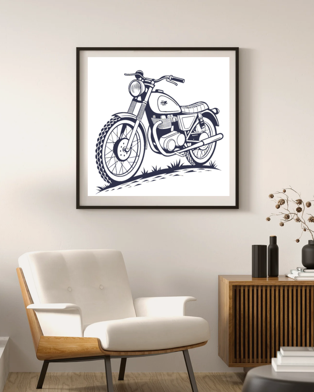 Décoration éducative avec design Scrambler vintage
