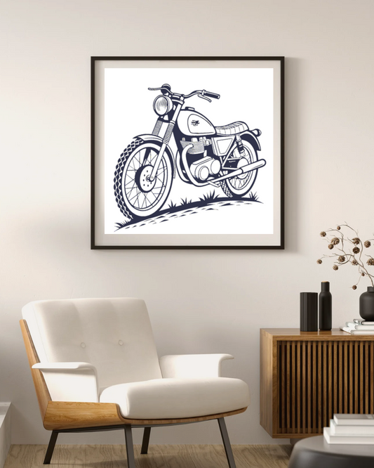 Décoration éducative avec design Scrambler vintage