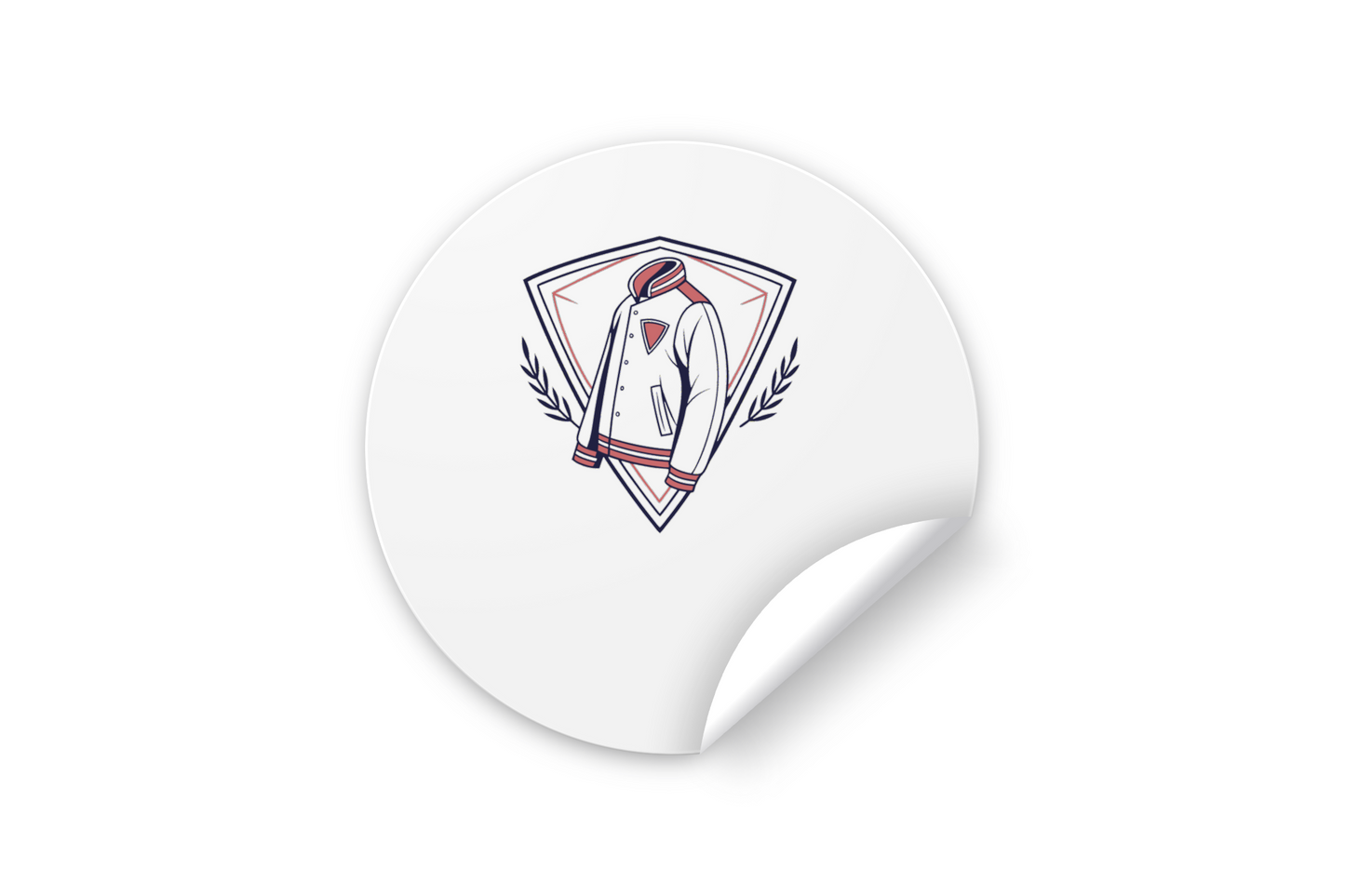Sticker décoratif veste avec design doodle vectoriel sur fond élégant