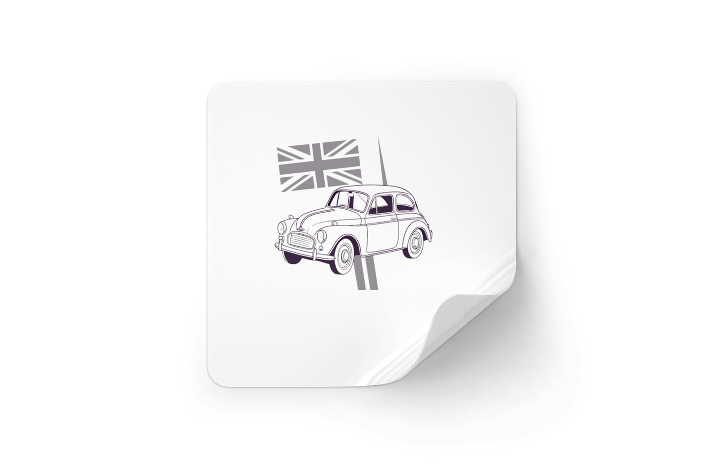 Sticker à l'effigie du Morris Minor, ajoutant une note vintage à vos papeteries.