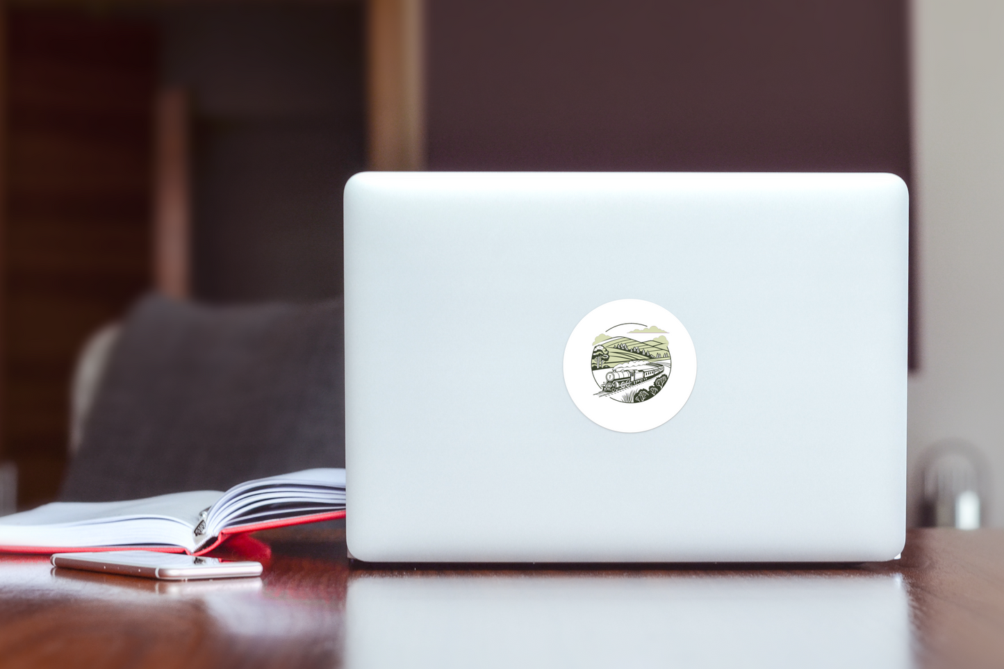 Sticker de train style rétro pour personnaliser vos objets du quotidien.