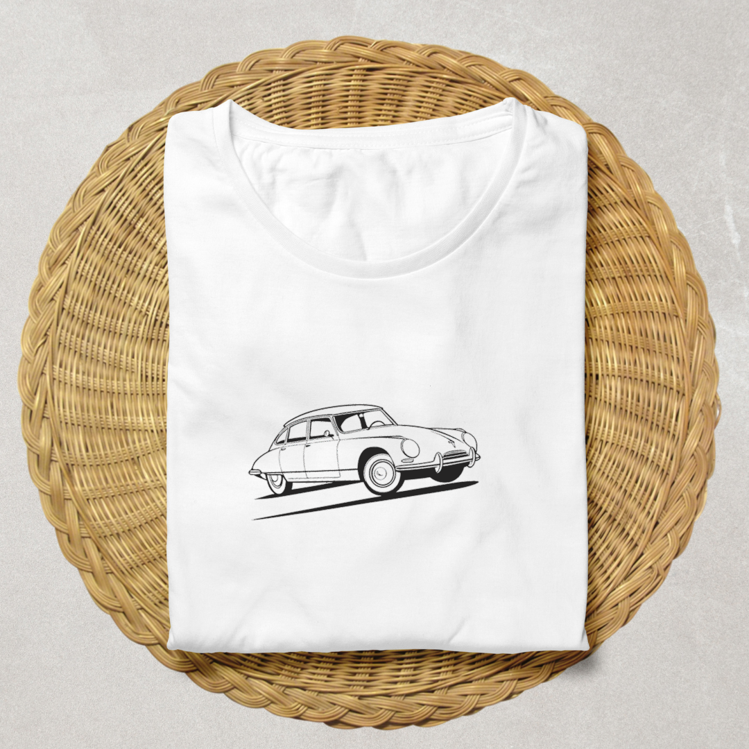 Citroën DS en mouvement | Style Vintage | Illustration Automobile