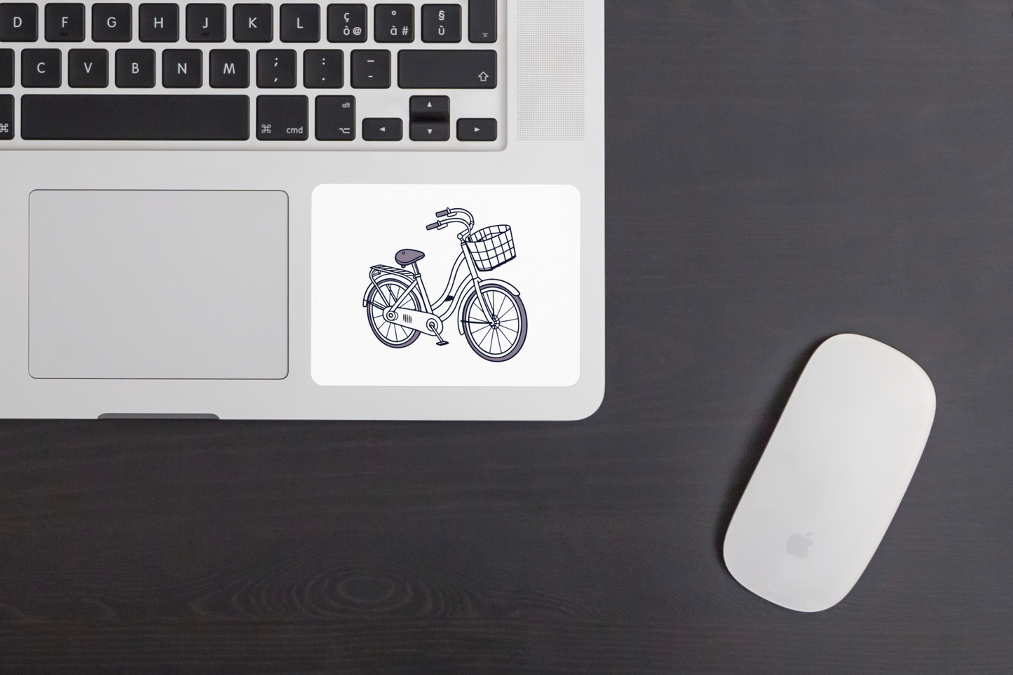 Sticker avec dessin vectoriel de vélo rétro dans un style urbain dynamique