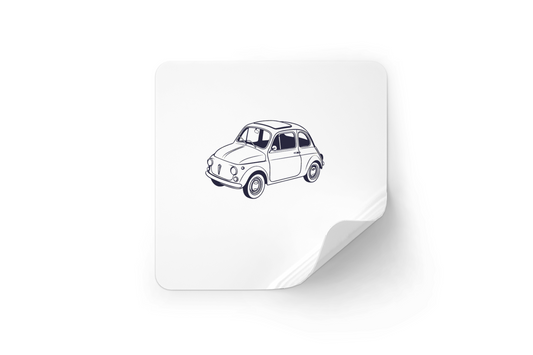 Vintage Fiat Joyride | Light Ink SVG | Retro Style