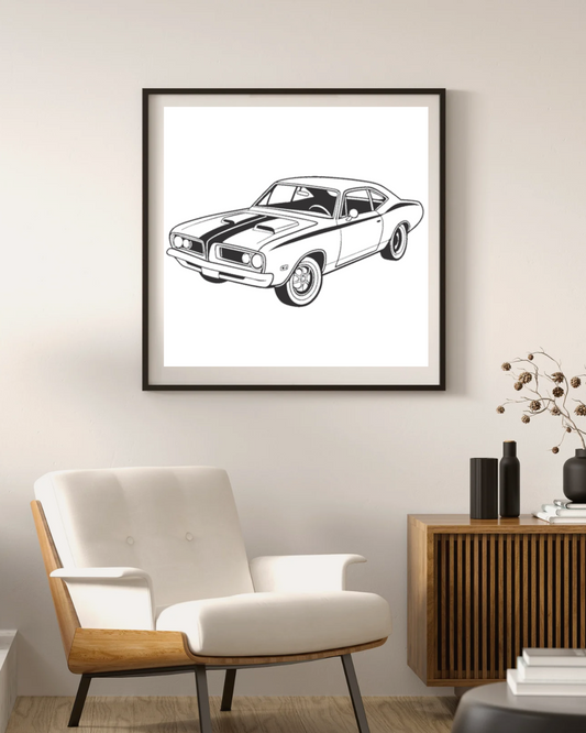 Muscle Car Classique | SVG Artistique | Thème Vintage