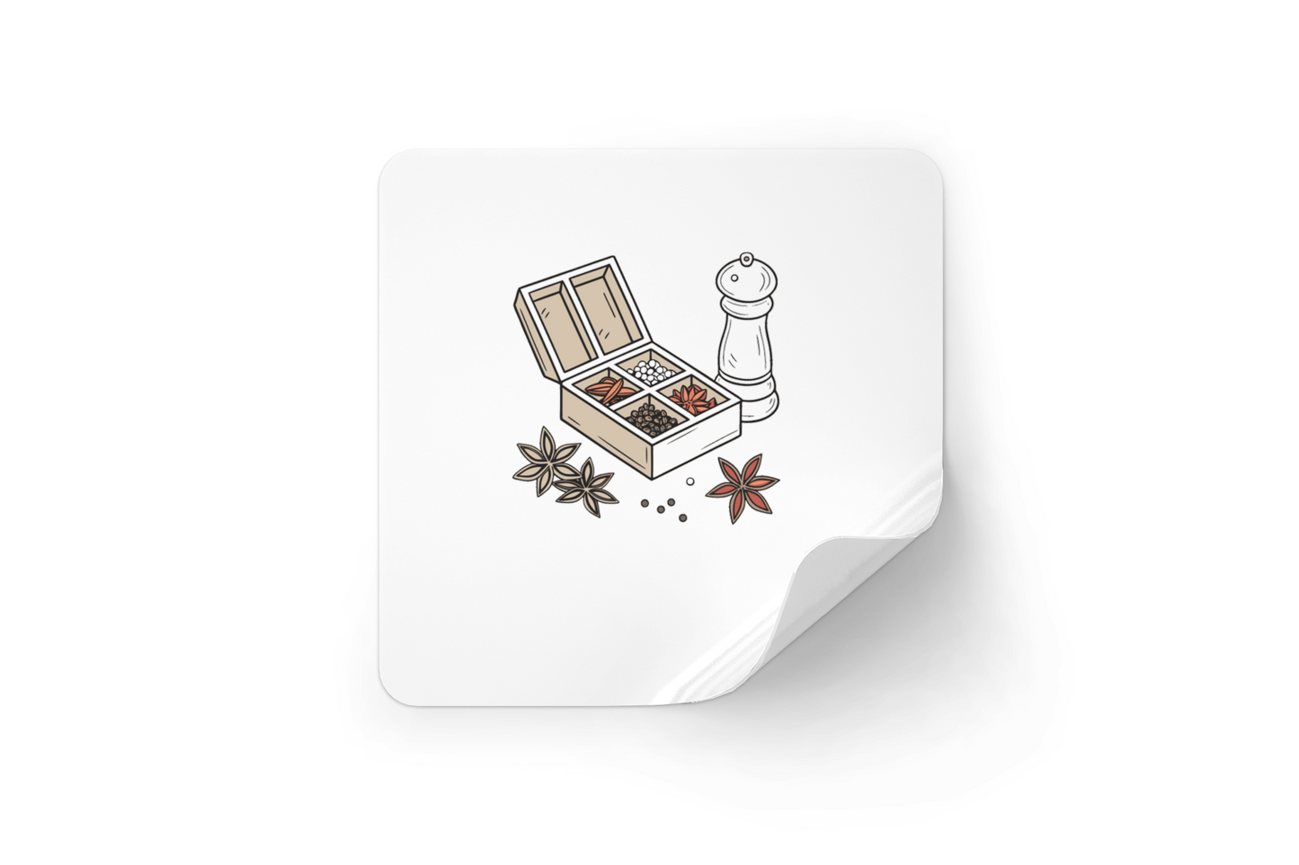 Sticker avec design vectoriel élégant de boîte à épices pour cuisine créative