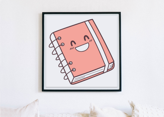 Cadre décoratif avec motif pastel joyeux en fond fête et dynamise l'espace