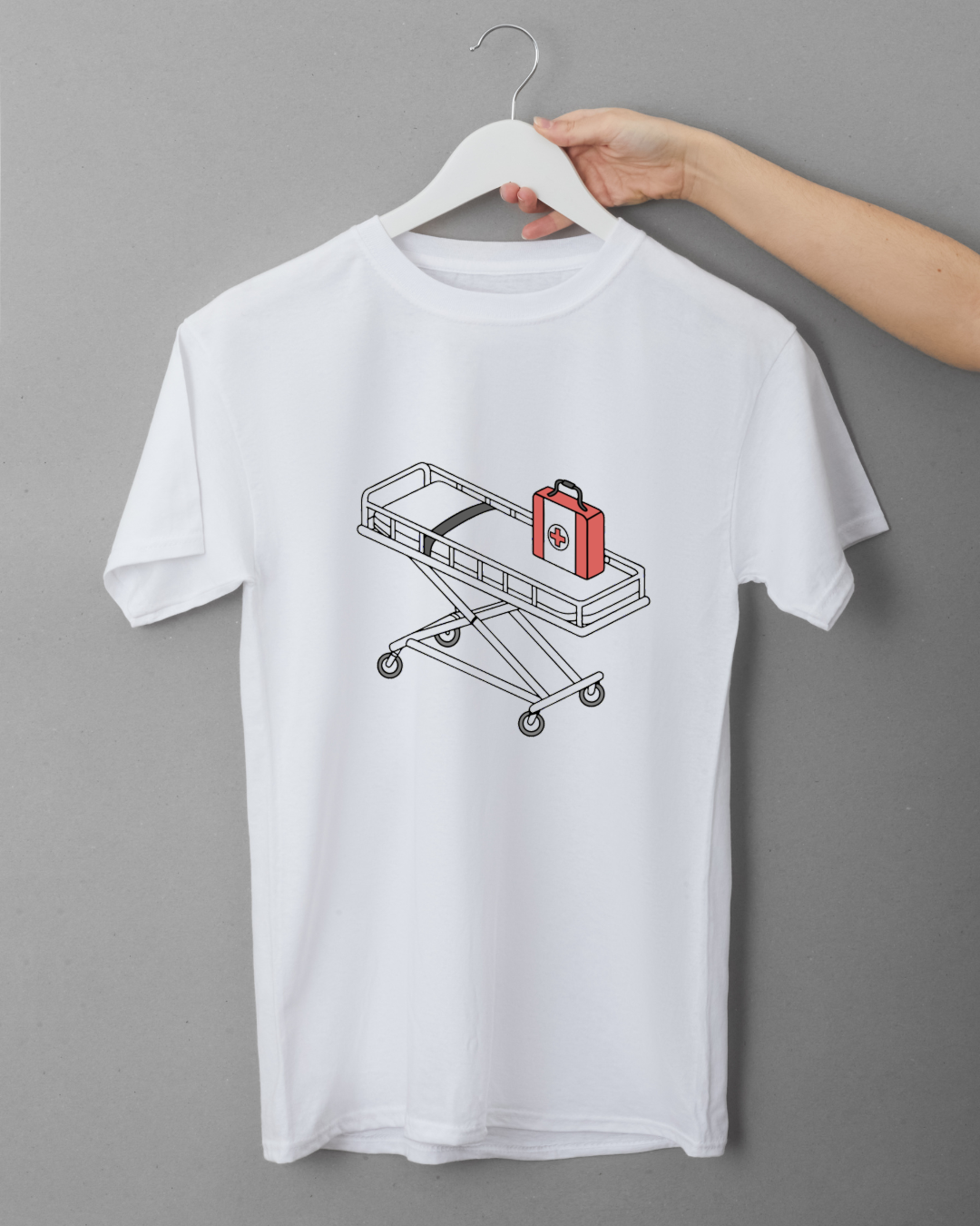 Chariot Médical Secours | Style Vectoriel Moderne | Thème Hôpital