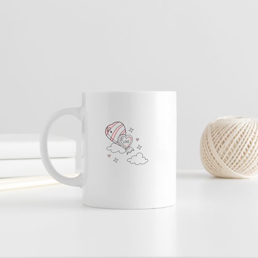 Illustration de bonbon cœur sur une tasse