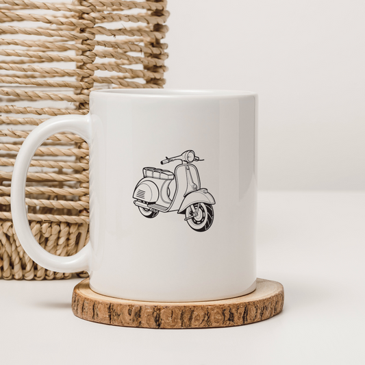 Mug avec design vintage du scooter Heinkel Tourist des années 50
