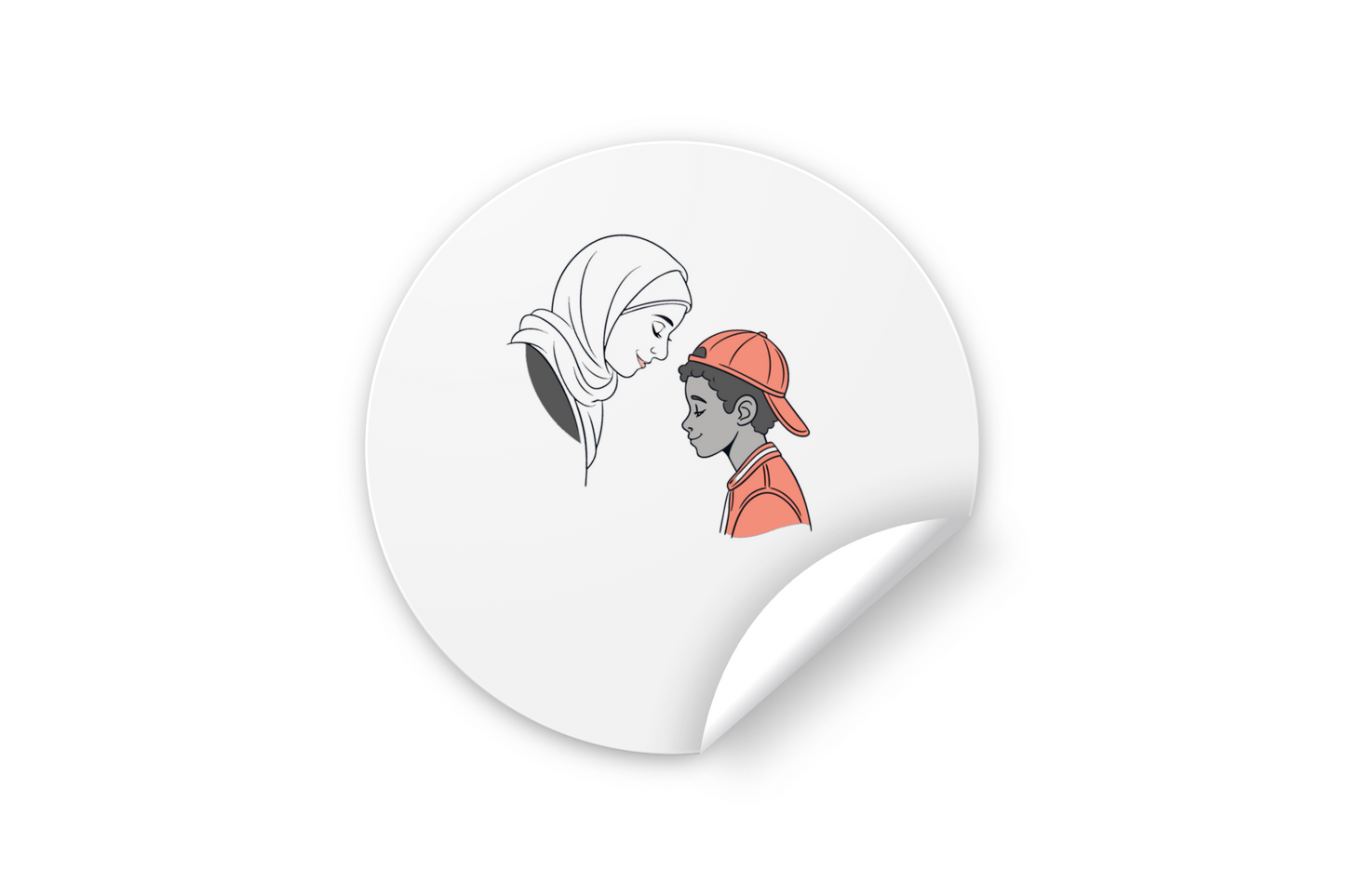 Sticker avec une icône ornementale symbolisant un lien familial raffiné