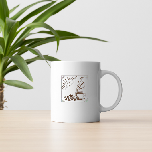 Mug personnalisé avec illustration rétro de café