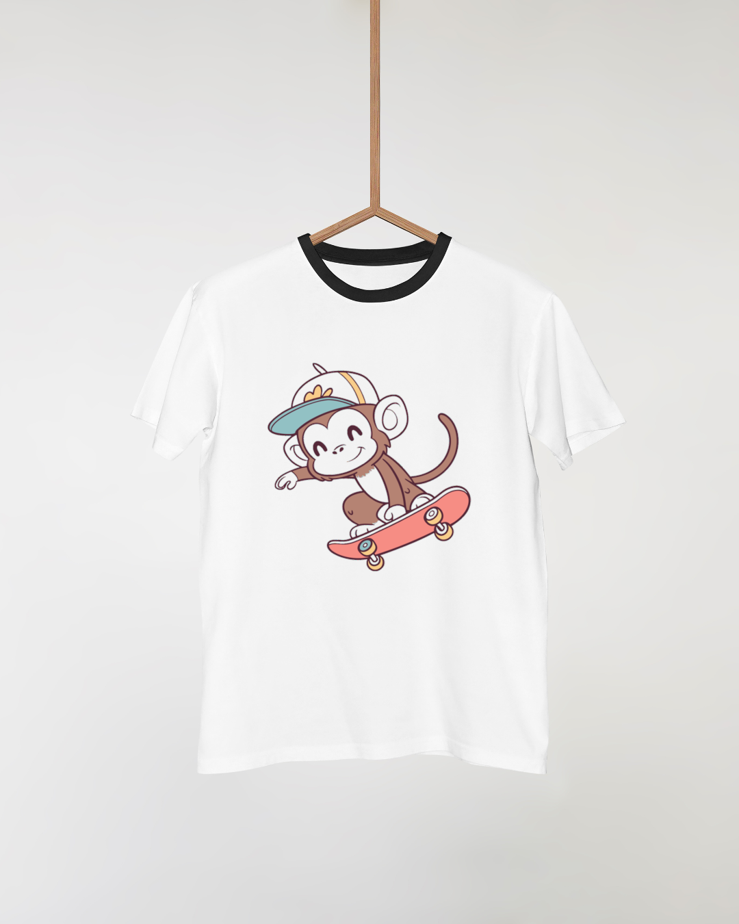 T-shirt avec singe amusant en style urbain pour un look décontracté et original