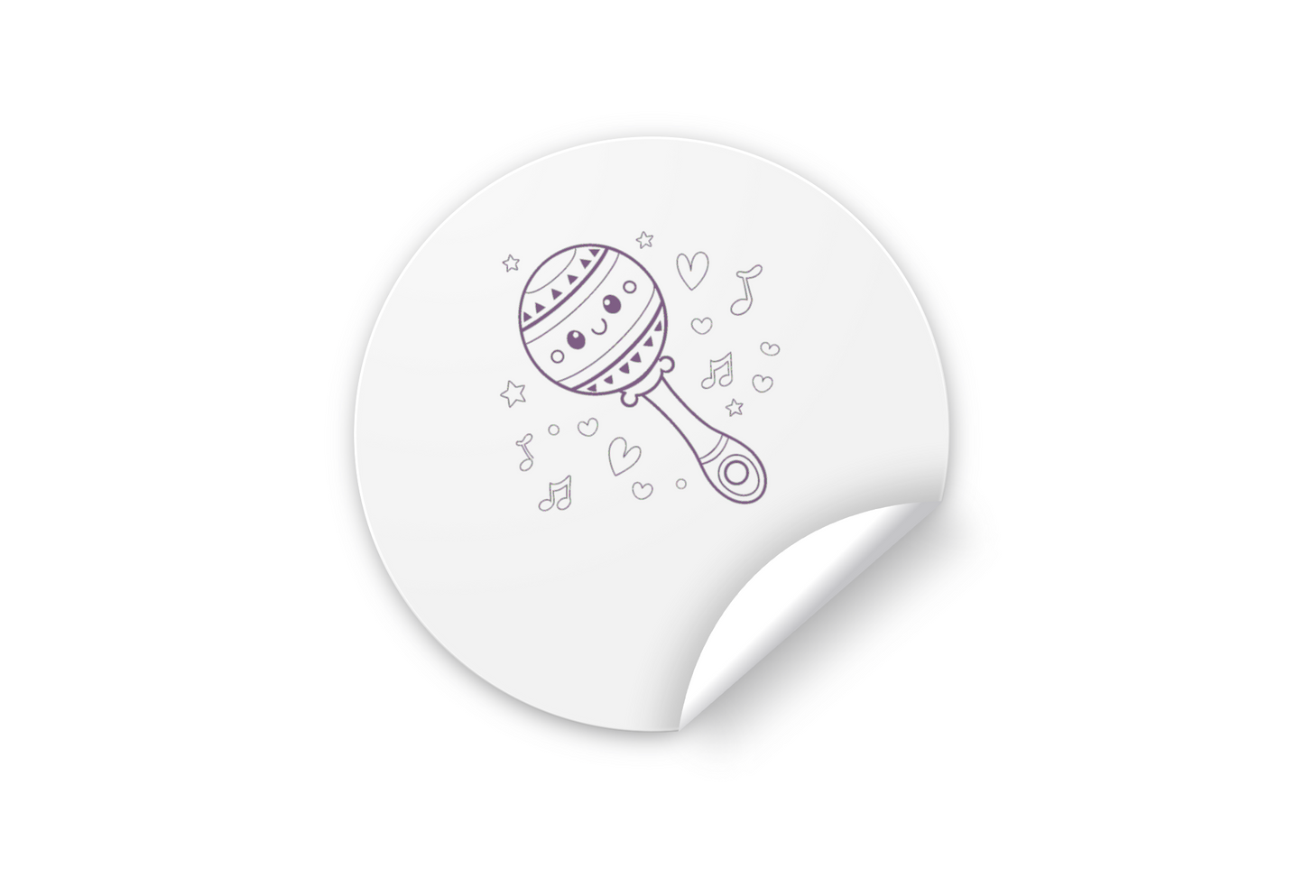 Design maracas kawaii pour stickers, une touche mignonne pour vos projets.