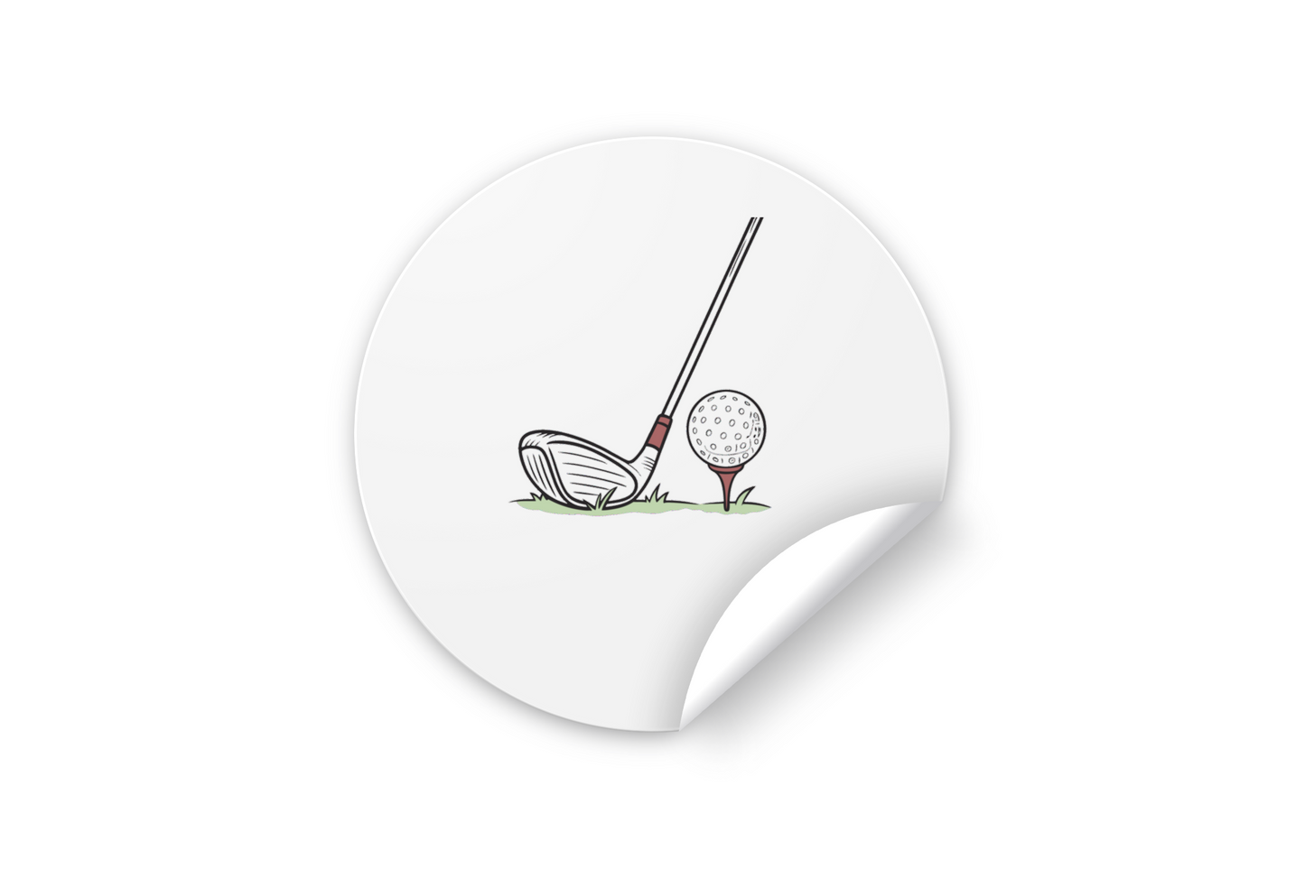Sticker avec icône golf sportive, ambiance énergique, parfait pour passionnés