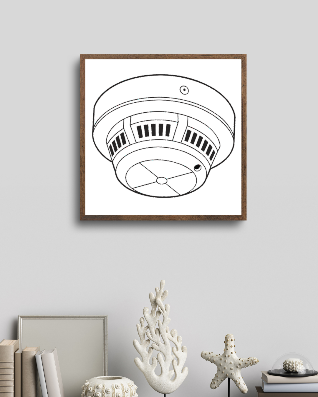 Cadre moderne avec design numérique vigilant pour la sécurité à la maison