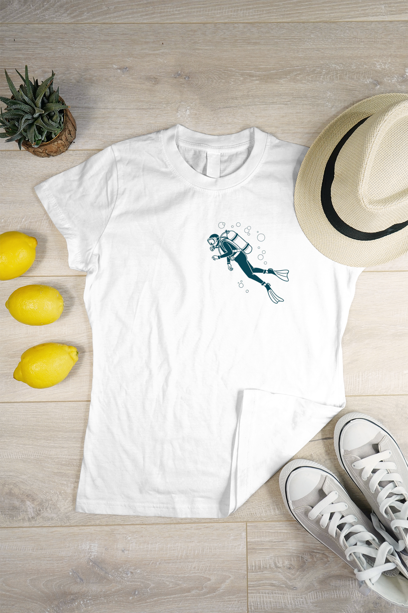 Plongeur en Exploration | SVG Minimaliste | Aventure Sous-Marine